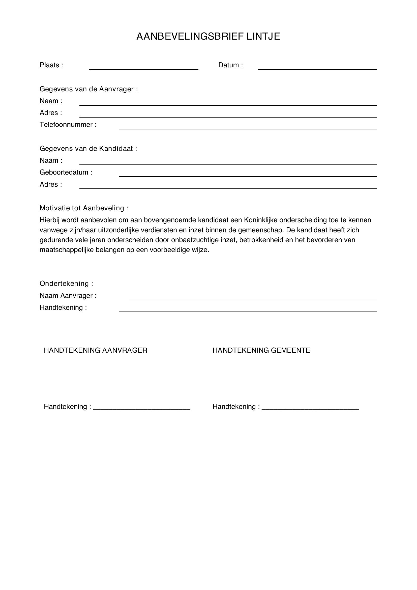 aanbevelingsbrief-lintje-voorbeeld